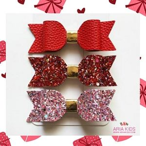 Girls Christmas Glitter Baby Bow Hair Clip